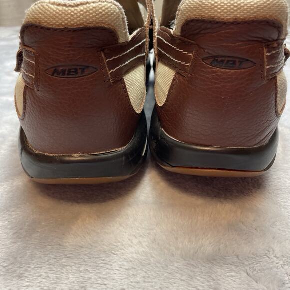MBT Mens Fumba Fisherman Sandals 10 Brown Leather Vented Hook Loop Grandpa Dad main image 4